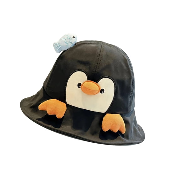 Lynono Trendy Penguins Themed Bucket Hat Cotton Unisex Adjustable Sun Hat For Men Women Kids Outdoor Travel