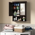 thumbnail image 4 of VEIKOUS Medicine Cabinet Wall Mounted Storage with Double Mirror Door and Adjustable Shelves for Bathroom, Brown, 4 of 13