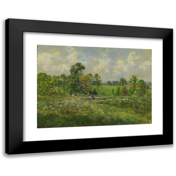 William Henry Holmes 14x11 Black Modern Framed Museum Art Print Titled - Flowery Meadow (1910)