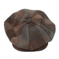 thumbnail image 2 of Montique Glen Plaid Newsboy Cap in Brown - H29, 2 of 4
