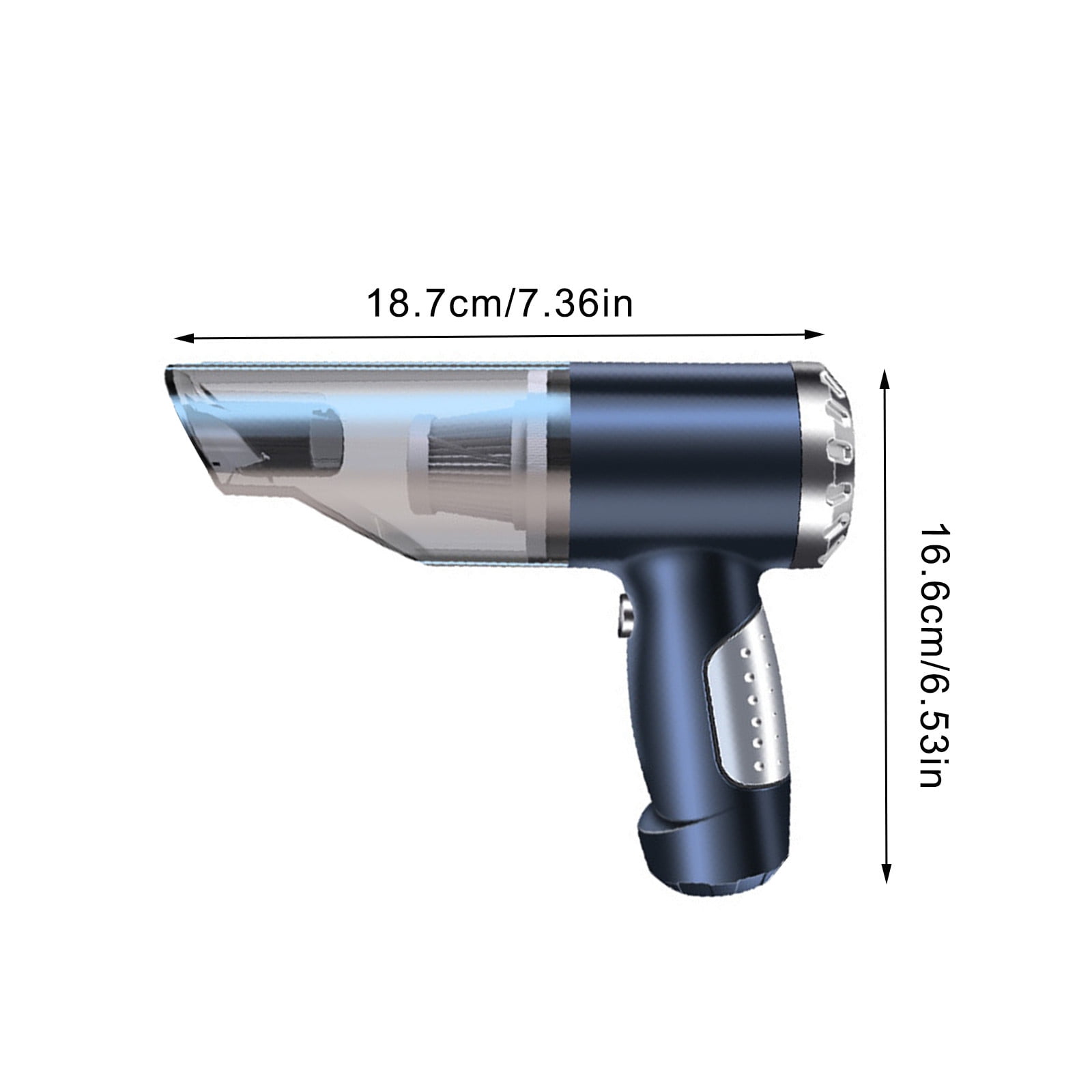 Handheld Car Vacuum Cleaner with Light, 9000Pa Suction, 50W Power, USB Charging, Multiple Nozzles, Suitable for Car & Home