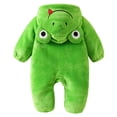 thumbnail image 5 of BMYJ Frog Shaped Hooded Fleece Jumpsuit, Adorable Animal Themed Outfit for Baby Toddler Boys Girls, Warm Plush Jumpsuit for Holiday Dress Up Daily Wear (Green, 12-18 Months), 5 of 8