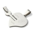 thumbnail image 4 of 10 pc 201 Stainless Steel Pendants Heart Lock Key with Word Love Charms Anti-Tarnish Stainless Steel color 27x35x1mm Hole: 7x3mm, 4 of 4