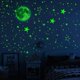 thumbnail image 1 of 444pcs/set Luminous Moon Star Wall Sticker Glow In The Dark Fluorescent Wall Art Decals For Home Kids Bedroom, 1 of 4