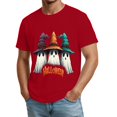 thumbnail image 4 of Mens Halloween Costume Halloween T Shirts Round Neck Short Sleeve Funny Graphic Ghost Print Halloween Blouse Tops, 4 of 5