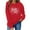 06 Red, variant on YueHuiYing Women's Oversized Hoodless Sweatshirt with Single Heart Print Crew Neck Long Sleeve - Valentine's Day Casual Comfort Top