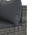 thumbnail image 5 of vidaXL 10 Piece Garden Sofa Set with Cushions Grey Poly Rattan, 5 of 5