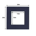 thumbnail image 3 of Navy Blue Acid Free 20x20 Picture Frame Mats with White Core Bevel Cut for 8x8 Pictures - Fits, 3 of 4