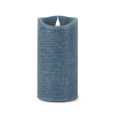 HomeRoots 7" Blue Flameless Pillar Candle