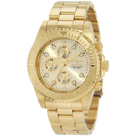 Invicta Men's 1774 Pro Diver Gold Tone Stainless Steel Chronograph Dive Watch