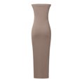 thumbnail image 6 of Women Summer Bodycon Maxi Dress Tube Top Side Slit Long Elegant Party Wedding Guest Dress, 6 of 6