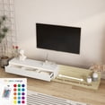 thumbnail image 2 of Aukfa Extendable LED TV Stand for TVs up to 75" W/16-Color Lights for Living Room & Bedroom,White, 2 of 6
