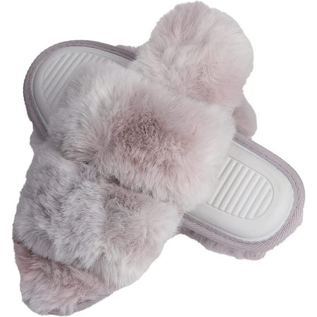 

Roxoni Faux Fur Tie & Dye Slippers Stylish & Trendy Slip-ons for Women Super Soft Fluffy Fur for Superior Comfort & Luxury Durable Rubber Soles Multipurpose Indoor & Outdoor Slippers Grey