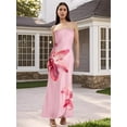 thumbnail image 5 of Rdhnmea Womens Floral Print Strapless Maxi Dress Sexy Backless Long Tube Dress Y2K Off Shoulder Bodycon Summer Party Dress Vacation Beachwear, 5 of 9