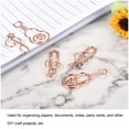 thumbnail image 5 of Uxcell Paper Clips Guitar Shape with Box Rose Gold Tone for Organize Office Home, Pack of 20, 5 of 5