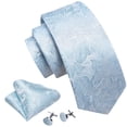thumbnail image 3 of Corbata Barry.Wang Floral Azul Bebé de Seda Set 150 cm, 3 of 6