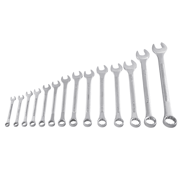 SUNEX 14 Piece SAE Raised Panel Combination Wrench Set