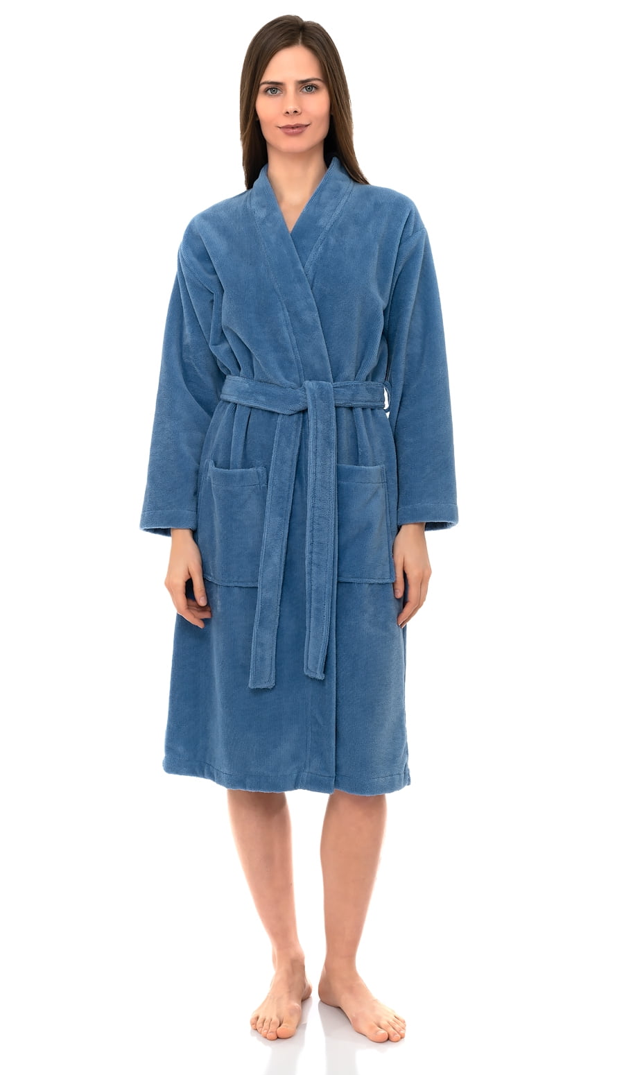 TowelSelections Women's Hooded Robe Cotton Lined Soft Terry Bathrobe 
