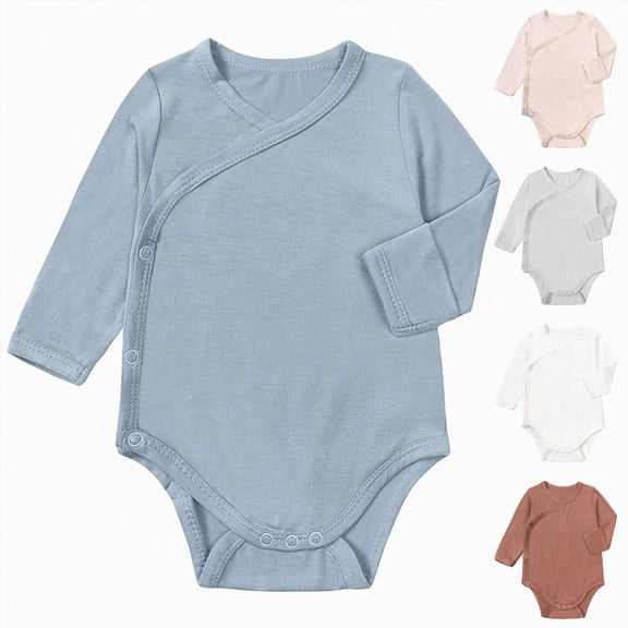 12-18 Months Newborn Preemie Baby Bodysuit Footies Romper Baby Bodysuit Long Sleeve Romper Bodysuit Pajamas Rompers Home Clothes Blue Rompers Baby Gift