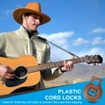 thumbnail image 4 of Uxcell Round Cord Lock, Plastic Single Hole Spring Loaded Toggle Stoppers Light Brown, 4 of 7