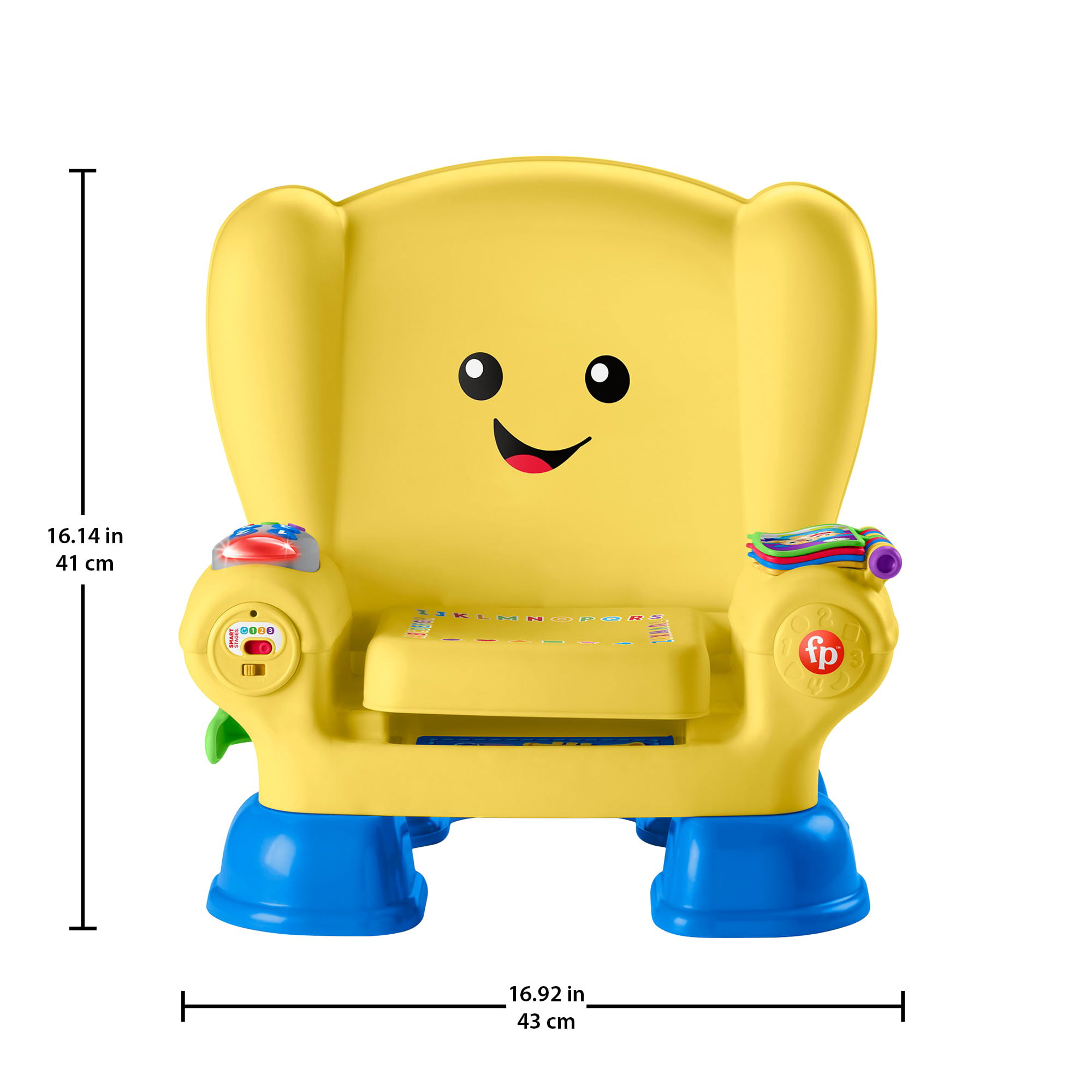 Fisher-Price BHB96 Smart Stages Chair Educational Toddler Activity Yellow 