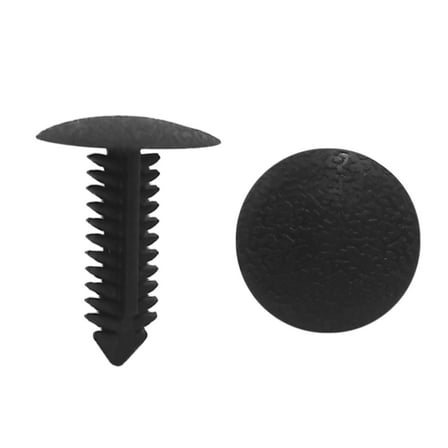 Unique Bargains 100 Pcs 6mm Black Hole Car Door Plastic Rivet Fastener Trim Panel Retainer Clips