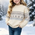 thumbnail image 6 of Jalioing Teen Girls Crew Neck Sweaters Fashion Long Sleeve Graphic Sweater Pullover Winter Casual Knitted Tops 9-15 Years, 6 of 9