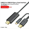 thumbnail image 4 of Cable de Transferencia de Datos de PC A PC USB 2.0+Tipo-C Sincronización de Archivos Compartir Teclado y Mouse Transferencia Directa de Archivos por Red Puente Cable de Copia, 4 of 5