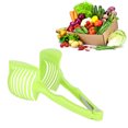 thumbnail image 1 of Asistente Para Rebanar Alimentos, Soporte Para Clip De Papa Cortador De Papas Ergonómico Verde Para Tomates Para Verduras Para Cocina Para El Hogar Para Frutas Para Limones, 1 of 7