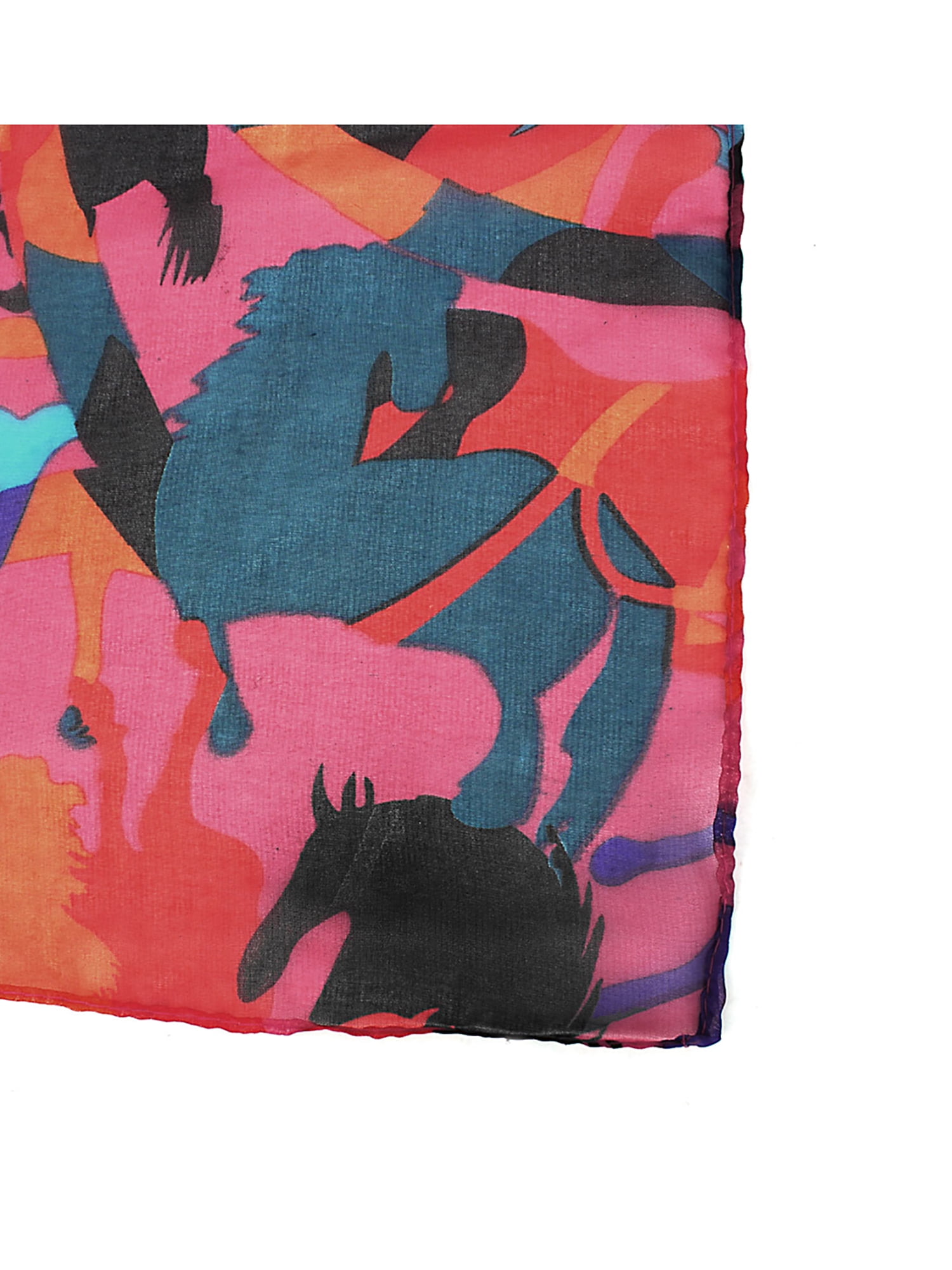 Women Soft Gauze Horse Printed Long Scarf Shoulder Wrap Shawl Assorted