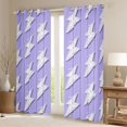 thumbnail image 2 of Erosebridal Abstract Lightning Pattern Curtains Pack of 2 (42x84 Each),Purple And White Curtains Blackout For Girls Boys, 2 of 7