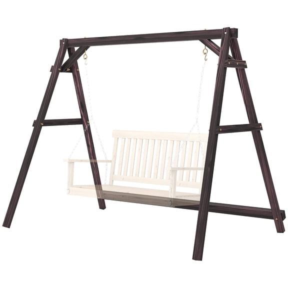 Porch Swing Frame, Heavy Duty A-Frame Hanging Chair Stand Only with Reinforced Bars for Porch, Garden, Backyard