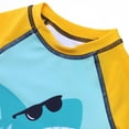 thumbnail image 4 of Bathing Suits for Teens Child Toddler Boys Long Sleeve Quick Dry Shark Print Rash Guard Swimwear for Beach Pool Hot Spring Toddler Swimsuit Blue 3 Years-4 Years, 4 of 7