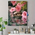 thumbnail image 4 of Qisvanset Ocean Otter Hibiscus Canvas Print 12x16 Inch Bedroom Decor, 4 of 8