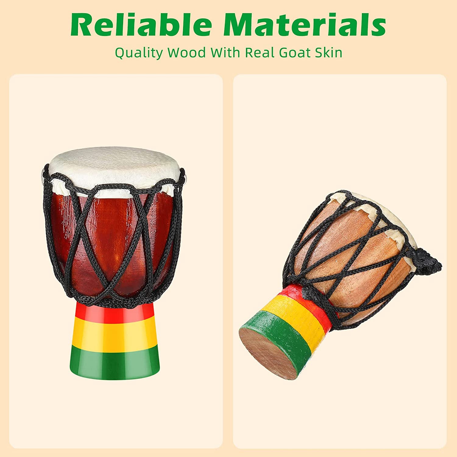 5 Pcs Instrument Necklaces Djembe Drum Mini Pendant African Drum - image 4 of 8
