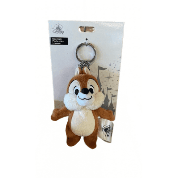 Disney Parks Chip Plush Keychain With Acorn Charm New With Card