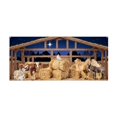 thumbnail image 2 of Kezqiaxn Outdoor Christmas Decorations, 400x180cm Christmas Garage Door Cover, Merry Christmas Backdrops for Photography Nativity Stable Scene Christmas Garage Banner Farm Barn Nativity Backdrop, 2 of 5