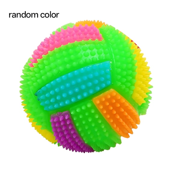 BESTSKY Squeaky Dog Toys Led Flashing Light Up Color Changing Sound Bouncing Funny Pet Dogs Ball Toy