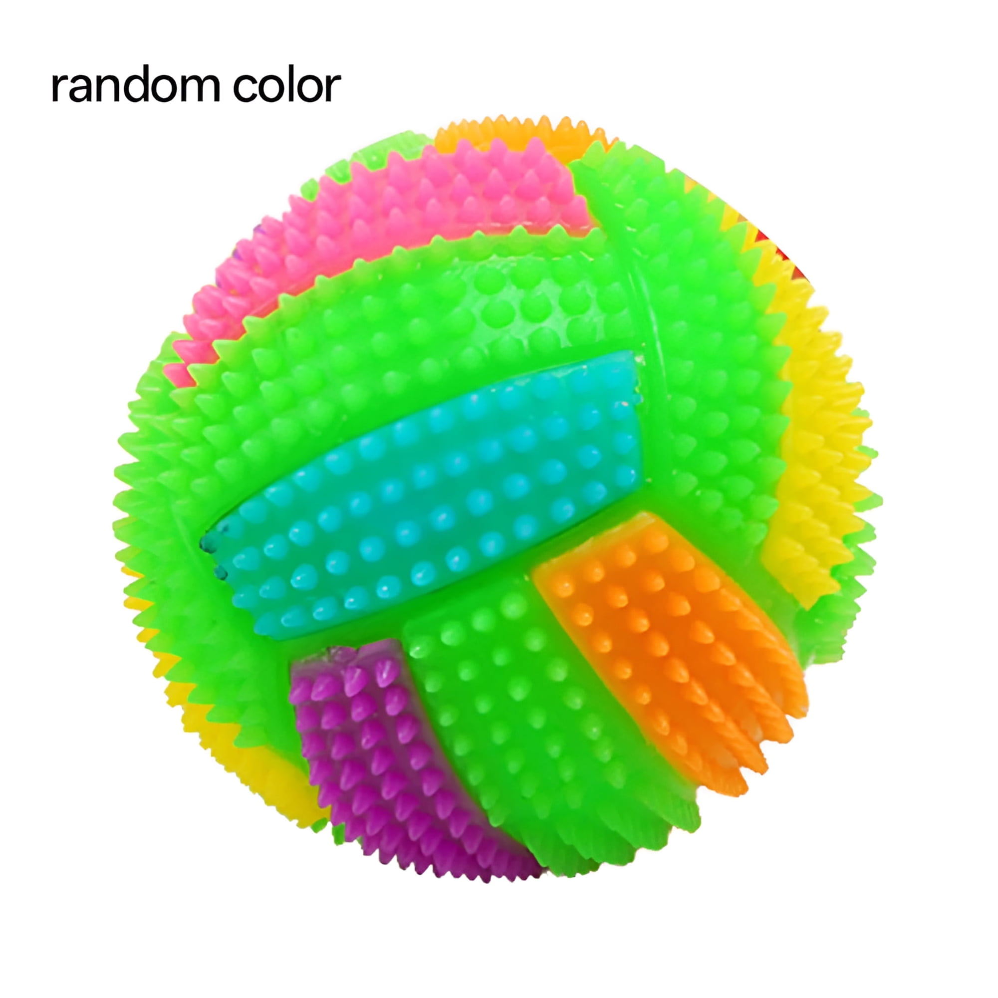 BESTSKY Squeaky Dog Toys Led Flashing Light Up Color Changing Sound Bouncing Funny Pet Dogs Ball Toy