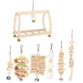 thumbnail image 1 of Toy Set, Safe 7PCS/Pack Bite Resistance  Toy Set  Toy Set With Wooden Bridge, For Birds Parrots, 1 of 8