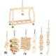 thumbnail image 3 of Juego de juguetes para loros con puente de madera, 7 unidades por paquete, juego de juguetes para loros, juego de juguetes para loros ambientales, tecnología innovadora, 3 of 8