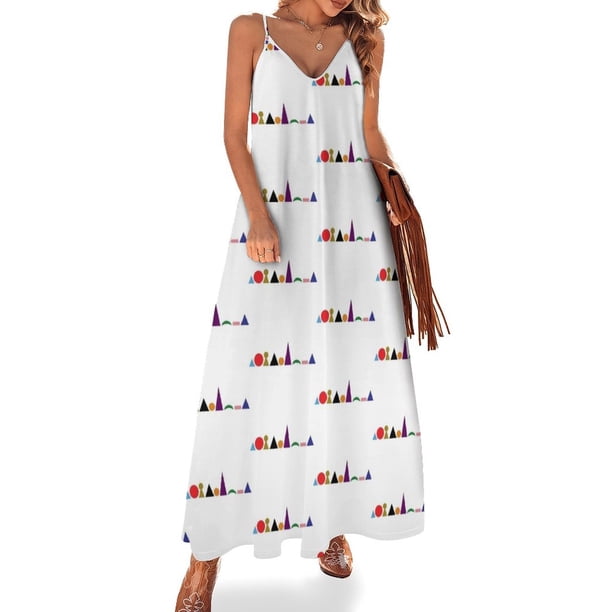Vestido sin mangas con símbolos gramaticales Traje de verano para mujer Vestidos sueltos elegantes para mujer