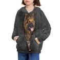 thumbnail image 3 of Xoenoiee Pullover Hoodies Cosy Hooded Sweatshirt Fall Winter Long Sleeve Tops Active Clothing for Kids Running Hiking Traveling, Vintage German Shepherd Print, XL, 3 of 7