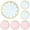 Blue+Pink, variant on ZFSBZBS1Pcs Blue Birthday Party Plates, Disposable Dessert Plates, Scalloped Gold Foil Edge Dinnerware Party Supplies for Birthday Weddings Parties