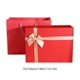 thumbnail image 3 of Large Gift Box with Ribbon & Lid | Gold or Red Cardboard Storage Box for Birthday Gifts, Christmas & Valentine's Day | 19x13x8cm Reusable Present Box for Girlfriend, Bridesmaid & Party Favors, 3 of 8