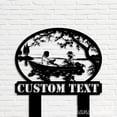 thumbnail image 4 of Handmadetneonsign Outdoor Dad and Son Fishing Metal Sign With Stakes, Fishing Father Son Name Metal, 4 of 5