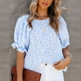 thumbnail image 4 of Pompotops Blouse à Manches Courtes à Col Rond et Manches Courtes Fashion, 4 of 8