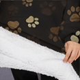 thumbnail image 3 of Oversized Wearable Blanket Hoodie,Paw Print Sherpa Blanket Hoodie with Super Pockets,Super Warm Fuzzy Pullover for Women & Men, 3 of 6