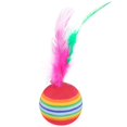 thumbnail image 3 of 6PCS Rainbow Cat Ball Funny Faux Feather Kitten Ball Toy Cat Interactive Toy, 3 of 10