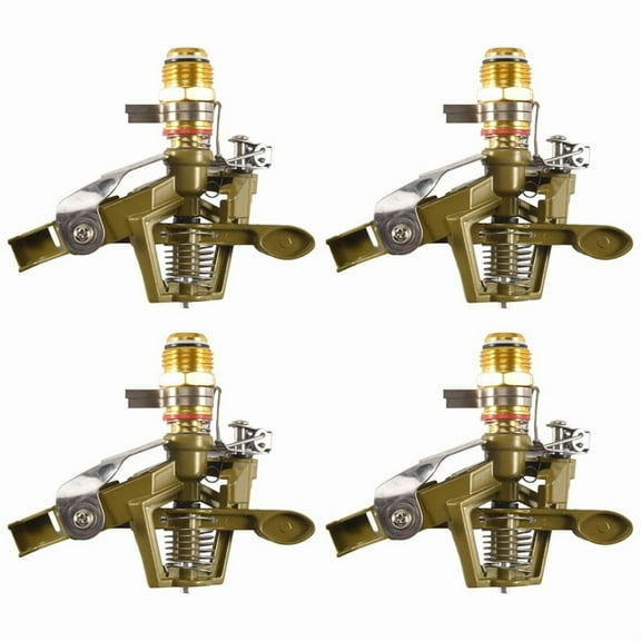 4Pcs 1/2 Inch Heavy Duty Impact Sprinkler Head Perfect for Watering Large Gardens Hose End Sprinklers Watering Tools